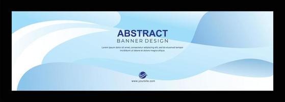 Abstract pastel color wavy banner design vector