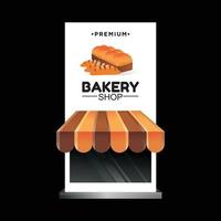 Standing banner design for bakery shop vector