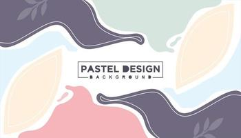 Abstract wavy background pastel color design vector