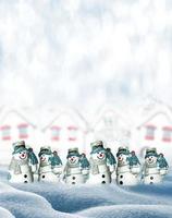 Snowmen. Christmas card photo