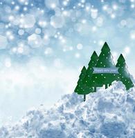 winter landscape and Christmas tree photo