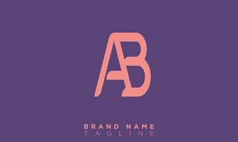 Alphabet letters Initials monogram logo AB, BA, A and B vector