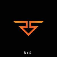 simple R and S logo illustration suitable for brand logos and others vector