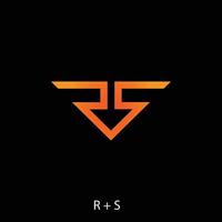 simple R and S logo illustration suitable for brand logos and others vector