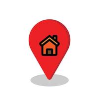 map icon illustration suitable for editing material showing the location of the house vector