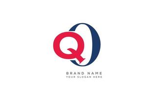 Alphabet letters Initials Monogram logo QO, OQ, Q and O vector