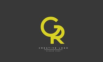 Alphabet letters Initials monogram logo GR, RG, G and R vector