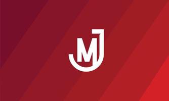 Alphabet letters Initials monogram logo MJ, JM, M and J vector