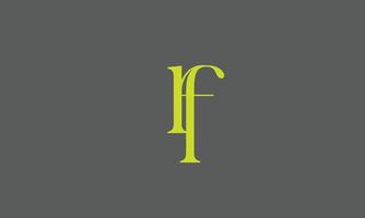 Alphabet letters Initials monogram logo RF, FR, R and F vector