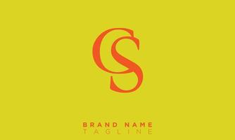 Alphabet letters Initials monogram logo CS, SC, C and S vector