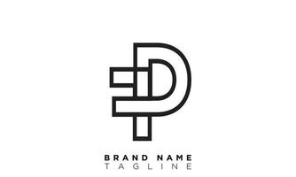 Alphabet letters Initials monogram logo DF, FD, D and F vector