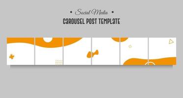 Carousel Post Template on Social Media vector