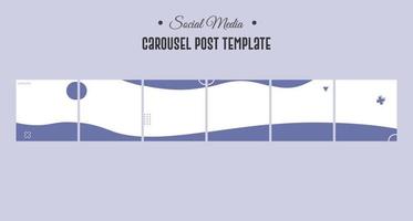 Carousel Post Template on Social Media vector