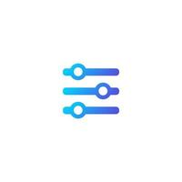 Setting Slider Gradient Icon vector