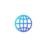 Globe, Web Gradient Icon vector