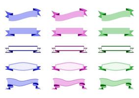 Set of Colorful Ribbons vector