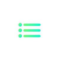 Menu List Gradient Icon vector