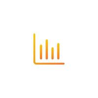 Chart Grow Gradient Icon vector