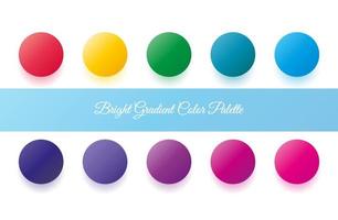 Bright Gradient Color Palette vector