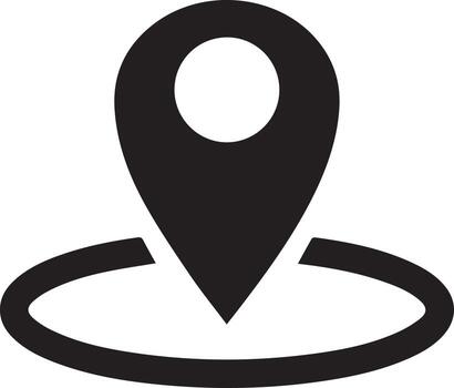 pin del mapa en la ubicación vector