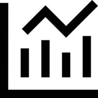 growing bar graph icon vector