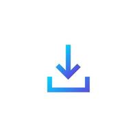 Upload Gradient Icon vector