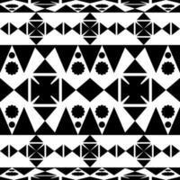 Abstract black and white seamless pattern, symmetrical triangle and round shape for decoration. vector