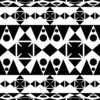 Abstract black and white seamless pattern, symmetrical triangle and round shape for decoration. vector