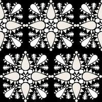Black and white patterns include triangular, round and teardrop shapes for printing on all types of surfaces or fabrics. vector