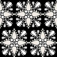 Black and white patterns include triangular, round and teardrop shapes for printing on all types of surfaces or fabrics. vector