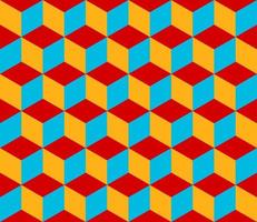 red and yellow seamless geometric pattern vector