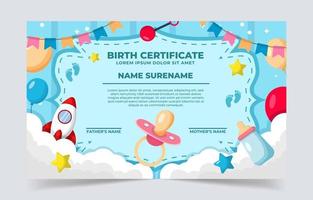 Bornday Certificate Template vector