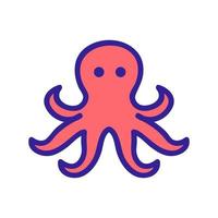 dangerous ocean octopus icon vector outline illustration