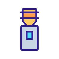 cooler with water icon vector. Isolated contour symbol illustration vector