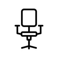 The work chair icon is a vector. Isolated contour symbol illustration vector