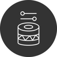 Drum Line Inverted Icon vector