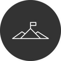 Success Line Inverted Icon vector