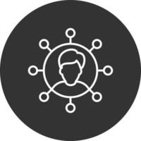 Influence Line Inverted Icon vector