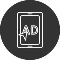 AD Line Inverted Icon vector