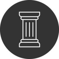 Pillar Line Inverted Icon vector