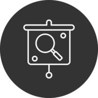 Searching Presentation Line Inverted Icon vector