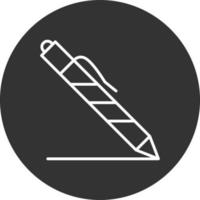 Pen Line Inverted Icon vector