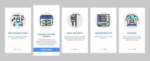 Anesthesiologist Tool Onboarding Icons Set Vector