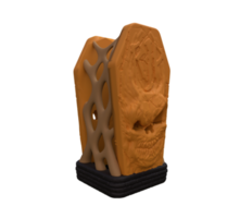 ilustração 3D da lápide da lâmpada do túmulo de halloween, elemento de design de fundo de halloween