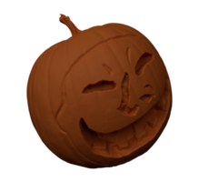 3d illustration of Halloween pumpkin side view, Halloween background design element png