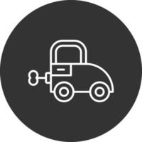 Car Toy Line Inverted Icon vector