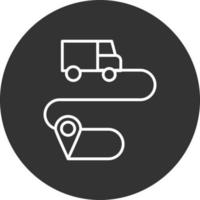 Service Logistics Line Inverted Icon vector