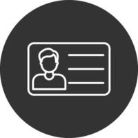 V Card Line Inverted Icon vector