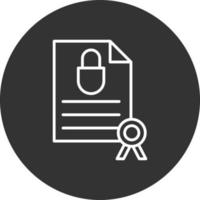 Guarantee Line Inverted Icon vector