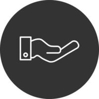 Hand Line Inverted Icon vector